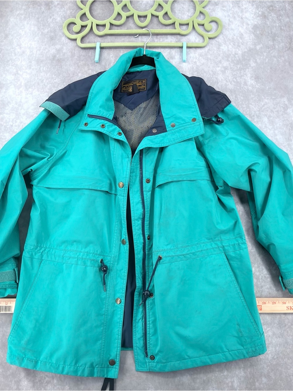 GORE-TEX Teal and Navy Waterproof Men's Raincoat